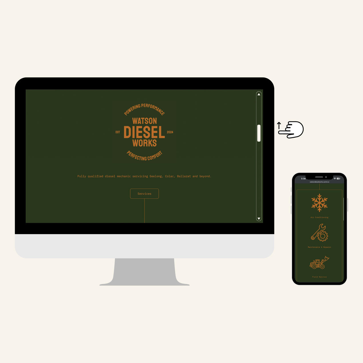 Front Door Studio Website Design Business Scroll Package Affordable Bellarine Peninsula